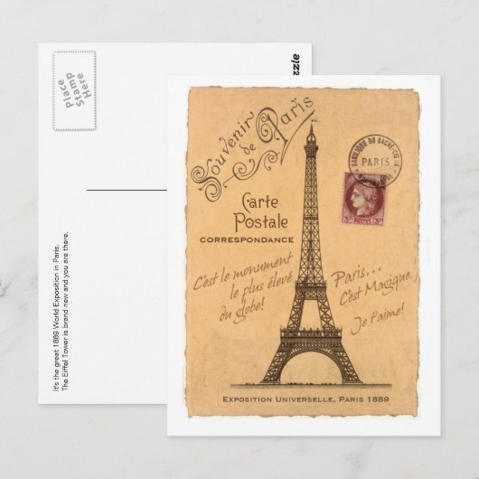 Carte Postale-kaart Briefkaart (Voorkant / Achterkant)