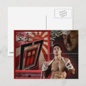 Carte postale karate briefkaart (Voorkant / Achterkant)