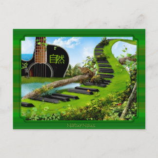 carte postale la natuur en musique 自 然 briefkaart
