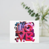 Carte postale "Love is in the Air" Briefkaart (Staand voorkant)