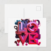 Carte postale "Love is in the Air" Briefkaart (Voorkant / Achterkant)