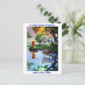 Carte postale mer sirène licorne ombre lumière briefkaart (Staand voorkant)