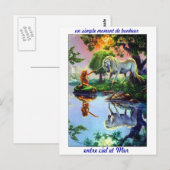 Carte postale mer sirène licorne ombre lumière briefkaart (Voorkant / Achterkant)