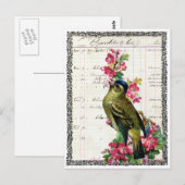 Carte postale oiseau briefkaart (Voorkant / Achterkant)