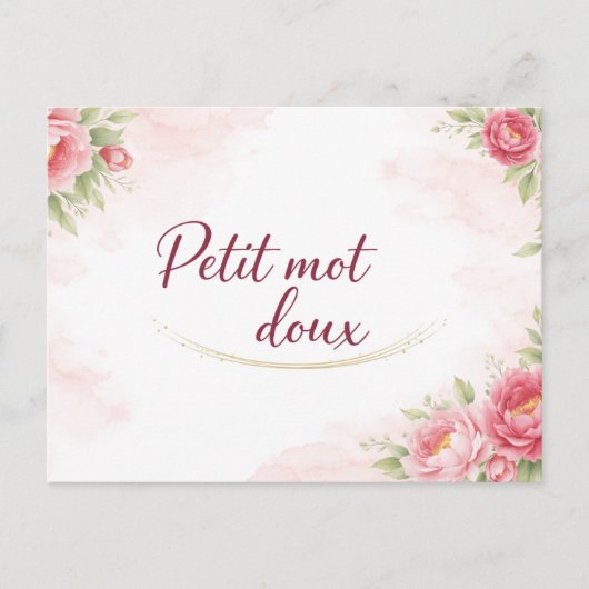 Carte postale  Petit mot doux Briefkaart (Voorkant)