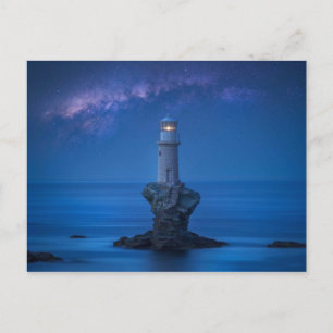 Carte Postale Phare Tourlitis - Ile d'Andros - Grè Briefkaart