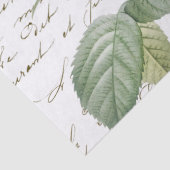 Carte Postale Pink Redouté Roos Gold French Script Tissuepapier (Detail)