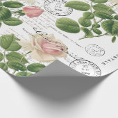 Carte Postale Roze Roze Franse Manuscript  Cadeaupapier (Hoek)