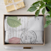 Carte Postale Roze Roze Franse Manuscript  Tissuepapier (Geschenk)