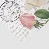 Carte Postale Roze Roze Franse Manuscript  Tissuepapier (Detail)