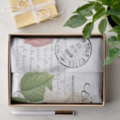 Carte Postale Roze Roze Franse Manuscript  Tissuepapier (Geschenk)