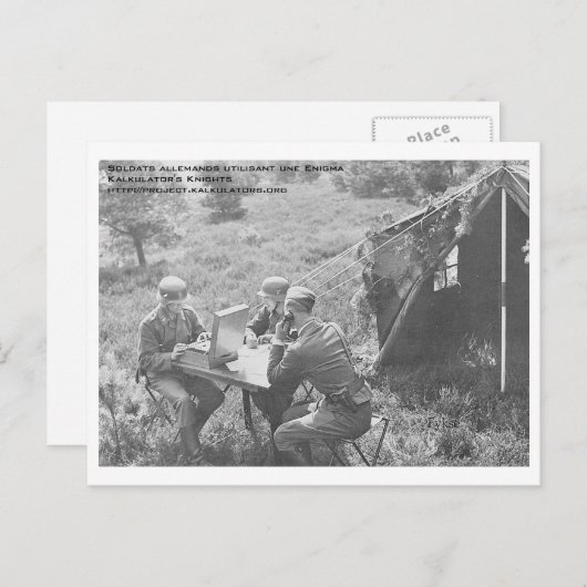 Carte postale Soldats Enigma Briefkaart (Voorkant / Achterkant)