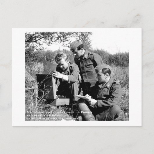 Carte postale Soldats Enigma Briefkaart (Voorkant)