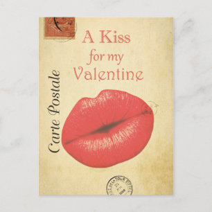 Carte Postale Valentijn Kiss Briefkaart