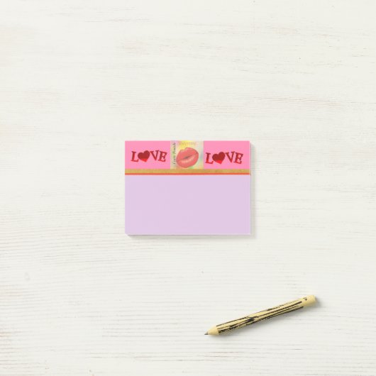 Carte Postale Valentijn Kiss Post-it Notes (Op bureau)