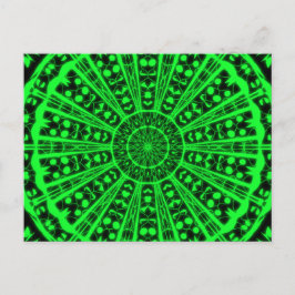 Carte postale visie psychédélique verte briefkaart
