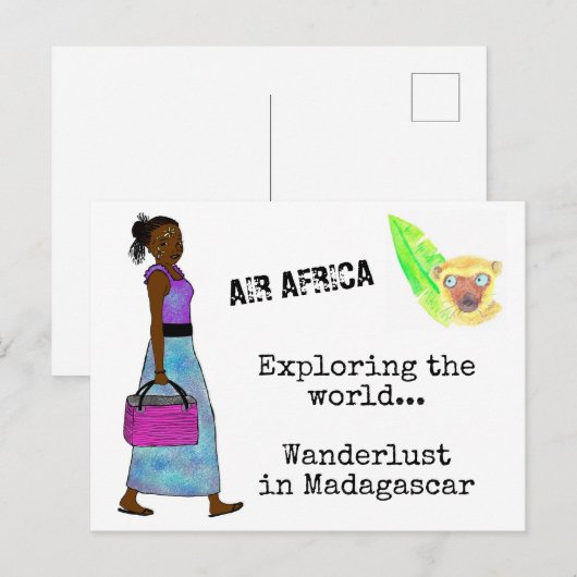 Carte postale Wanderlust in Madagascar Briefkaart (Voorkant / Achterkant)
