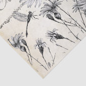 Carte Postale Wildflower Dragonfly Decoupage Craft Tissuepapier (Detail)