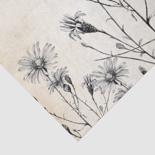 Carte Postale Wildflower Dragonfly Decoupage Craft Tissuepapier (Detail)