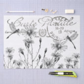 Carte Postale Wildflower Dragonfly Decoupage Craft Tissuepapier (Craft)