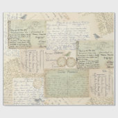 Carte Postmark Bird Wrapping Paper Cadeaupapier (Vlak)