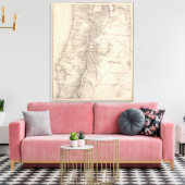Carte, Province de Mendoza, Araucan?a Canvas Afdruk (Insitu (Woonkamer))
