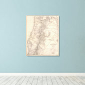 Carte, Province de Mendoza, Araucan?a Canvas Afdruk (Insitu (Houten vloer))