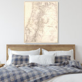 Carte, Province de Mendoza, Araucan?a Canvas Afdruk (Insitu (Slaapkamer))