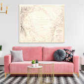 Carte, provincie Santiago del Estero Canvas Afdruk (Insitu (Woonkamer))