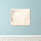 Carte, provincie Santiago del Estero Canvas Afdruk (Insitu (Houten vloer))