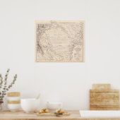 Carte, provincie Santiago del Estero Poster (Keuken)
