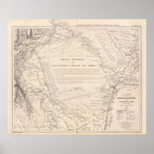 Carte, provincie Santiago del Estero Poster