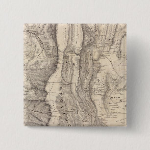 Carte, provincies La Rioja San Juan Vierkante Button 5,1 Cm