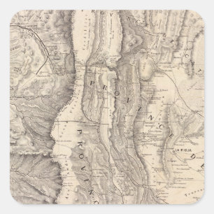 Carte, provincies La Rioja San Juan Vierkante Sticker