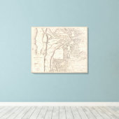 Carte, provincies Salta in Jujuy Canvas Afdruk (Insitu (Houten vloer))