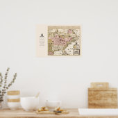 Carte Québec Nouvelle-France Amérique par Français Poster (Keuken)