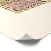 Carte Québec Nouvelle-France Amérique par Français Poster (Hoek)