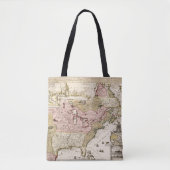 Carte Québec Nouvelle-France Amérique par Français Tote Bag (Voorkant)