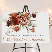 Cartel de Bienvenida para fiesta de Jubilación