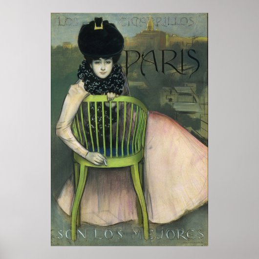Cartel de los cigarrillos París Poster (Voorkant)