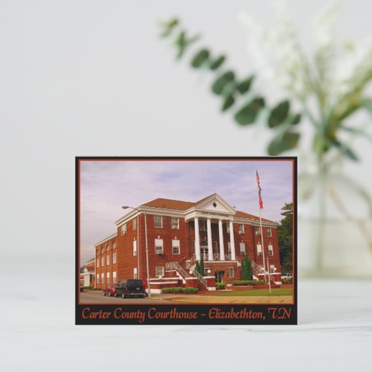 Carter County Courthouse - Elizabeth bethton, TN Briefkaart (Staand voorkant)