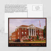 Carter County Courthouse - Elizabeth bethton, TN Briefkaart (Voorkant / Achterkant)