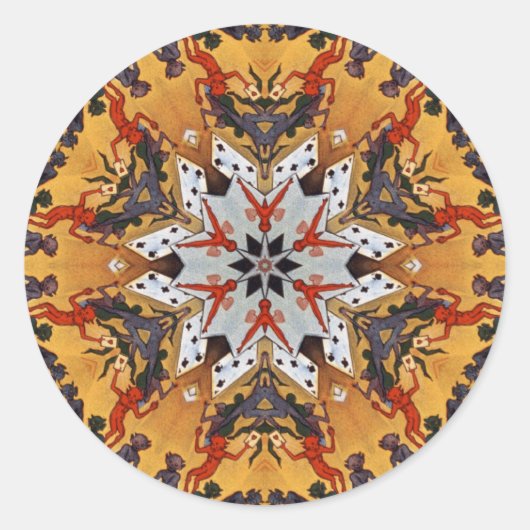 Carter de Grote Kaleidoscoop Ronde Sticker (Voorkant)