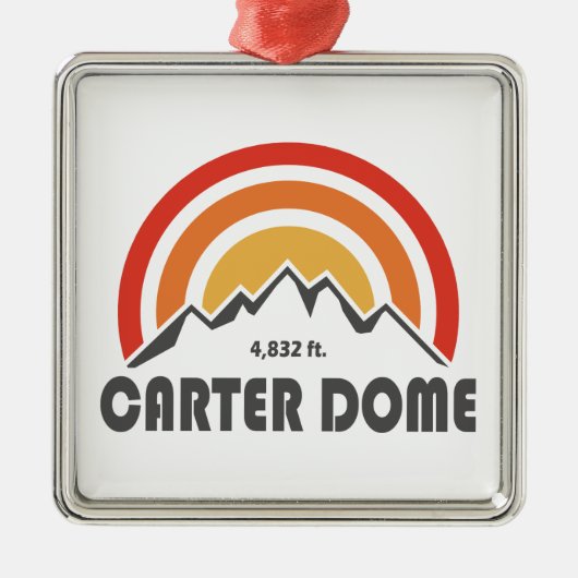 Carter Dome New Hampshire Metalen Ornament (Voorkant)