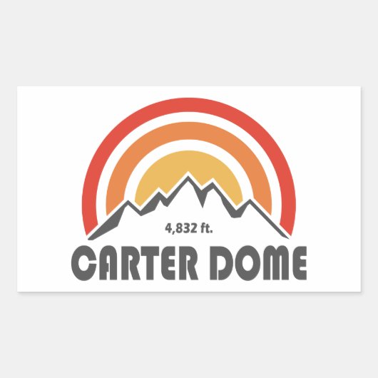 Carter Dome New Hampshire Rechthoekige Sticker (Voorkant)