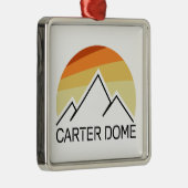 Carter Dome New Hampshire Retro Metalen Ornament (Rechts)