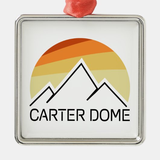 Carter Dome New Hampshire Retro Metalen Ornament (Voorkant)