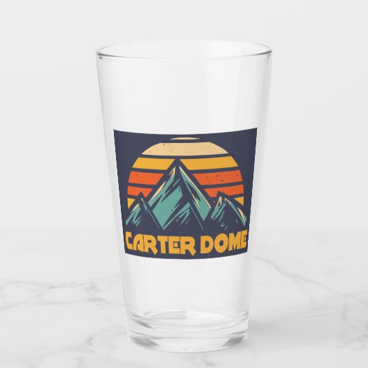 Carter Dome New Hampshire Retro Turquoise Glas (Voorkant)