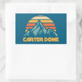 Carter Dome New Hampshire Retro Turquoise Rechthoekige Sticker (Tas)