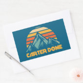 Carter Dome New Hampshire Retro Turquoise Rechthoekige Sticker (Envelop)